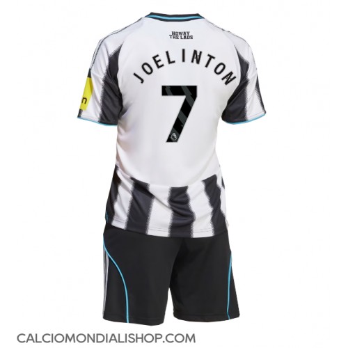 Maglie da calcio Newcastle United Joelinton #7 Prima Maglia Bambino 2025-26 Manica Corta (+ Pantaloni corti)